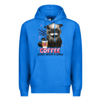 True Royal coffee because murder is wrong grumpy cat Premium Hoodie - JahusDesignShop