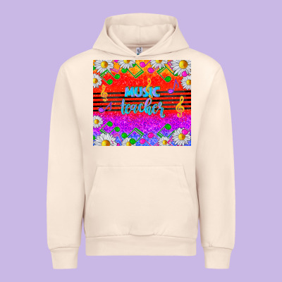 Rainbow Music Teacher Urban Hoodie Designed By Tumblerdesignbyshophia