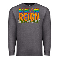 Charcoal Heather LGBTQ+ Rainbows Reign Premium Sweatshirt - BundleAndBundleShop