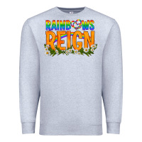 Heather Grey LGBTQ+ Rainbows Reign Premium Sweatshirt - BundleAndBundleShop