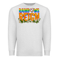 Oatmeal Heather LGBTQ+ Rainbows Reign Premium Sweatshirt - BundleAndBundleShop
