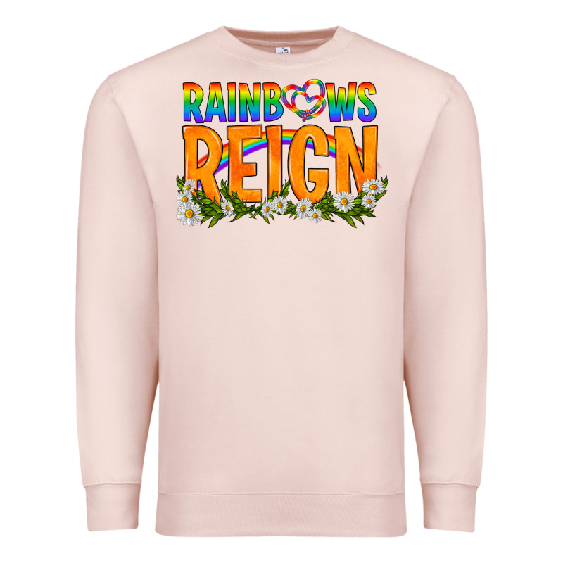 Lgbtq+ Rainbows Reign Premium Sweatshirt by BundleAndBundleShop | Teevron