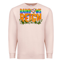 Pale Pink LGBTQ+ Rainbows Reign Premium Sweatshirt - BundleAndBundleShop