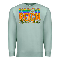 Seafoam LGBTQ+ Rainbows Reign Premium Sweatshirt - BundleAndBundleShop