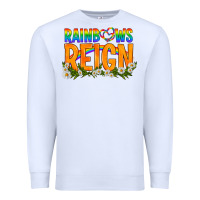 White LGBTQ+ Rainbows Reign Premium Sweatshirt - BundleAndBundleShop