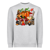 Heather Grey fall and  hockey  tis the season Heavyweight Sweatshirt - AdoDesignShop