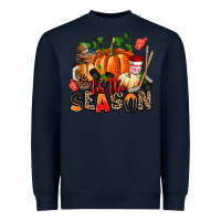 Navy fall and  hockey  tis the season Heavyweight Sweatshirt - AdoDesignShop