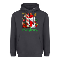 Smoke My 1st. Christmas with cute snowman Heavyweight Hoodie - NancyCooperArtShop
