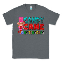 Charcoal Heather candy cane and pink nutcracker ado Classic Tee - AdoDesignShop