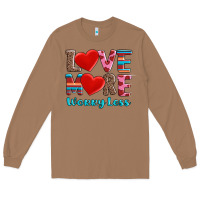 Toasted Coconut love more worry less Long Sleeve Tee - AdoDesignShop