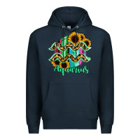 Navy Aquarius Zodiac Premium Hoodie - Bettercallsaul