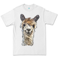 White alpaca Premium Tee - BarkalooDesign