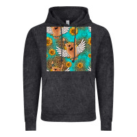Vintage Black rock n roll hands seamless pattern Vintage Hoodie - HRA Design Shop