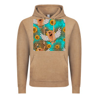 Vintage Coffee rock n roll hands seamless pattern Vintage Hoodie - HRA Design Shop