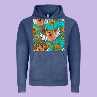 Rock N Roll Hands Seamless Pattern Vintage Hoodie Designed By Hra Design Shop
