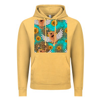 Vintage Mustard rock n roll hands seamless pattern Vintage Hoodie - HRA Design Shop