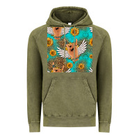 Vintage Olive rock n roll hands seamless pattern Vintage Hoodie - HRA Design Shop