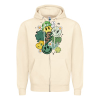 Sandshell st patricks day green smile Zipper Hoodie - MaliasSmallBusiness