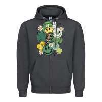 Smoke st patricks day green smile Zipper Hoodie - MaliasSmallBusiness