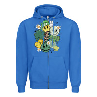 True Royal st patricks day green smile Zipper Hoodie - MaliasSmallBusiness