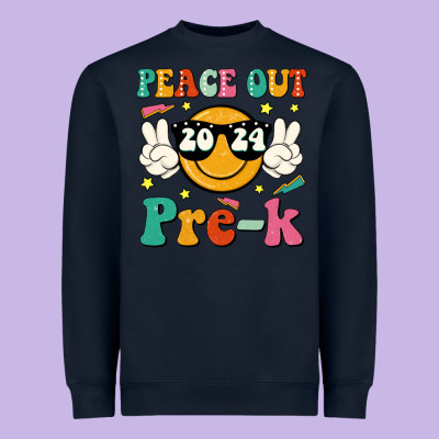 Peace Out 2024 Pre K Heavyweight Sweatshirt Designed By Jahusdesignshop