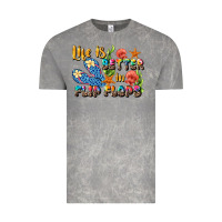 Cloud Rock life is better in flip flops summer Vintage Tee - JahusDesignShop