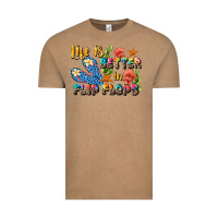 Life Is Better In Flip Flops Summer Vintage Tee | Teevron