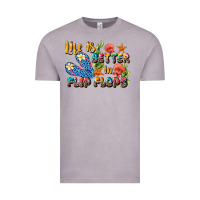Vintage Zinc life is better in flip flops summer Vintage Tee - JahusDesignShop