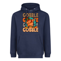 Navy Gobble Gobble Gobble Heavyweight Hoodie - MaliasSmallBusiness