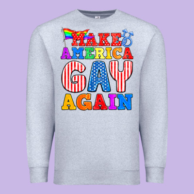 Make America Gay Again Premium Sweatshirt Designed By Bundleandbundleshop