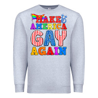 Heather Grey Make America Gay Again Premium Sweatshirt - BundleAndBundleShop