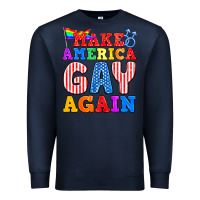 Navy Make America Gay Again Premium Sweatshirt - BundleAndBundleShop
