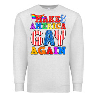Oatmeal Heather Make America Gay Again Premium Sweatshirt - BundleAndBundleShop