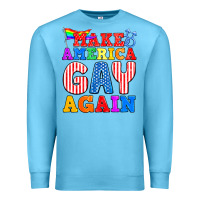 Ocean Blue Make America Gay Again Premium Sweatshirt - BundleAndBundleShop
