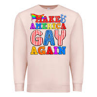 Pale Pink Make America Gay Again Premium Sweatshirt - BundleAndBundleShop