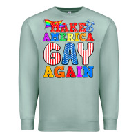 Seafoam Make America Gay Again Premium Sweatshirt - BundleAndBundleShop