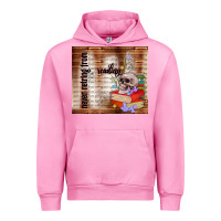 Fuchsia Pink never retring from reading Urban Hoodie - TumblerDesignByShophia