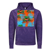 Cloud Purple funny frogs seamless pattern Vintage Hoodie - HRA Design Shop