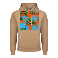 Vintage Coffee funny frogs seamless pattern Vintage Hoodie - HRA Design Shop