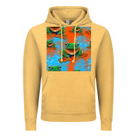 Vintage Mustard funny frogs seamless pattern Vintage Hoodie - HRA Design Shop