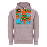 Vintage Zinc funny frogs seamless pattern Vintage Hoodie - HRA Design Shop