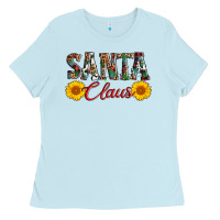 Baby Blue santa claus Ladies Tee - AdoDesignShop