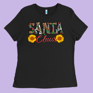 Santa Claus Ladies Tee Designed By Adodesignshop