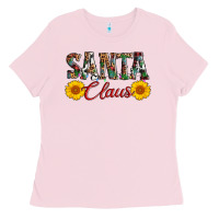 Bubblegum Pink santa claus Ladies Tee - AdoDesignShop