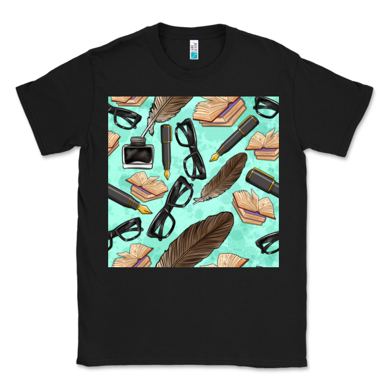 Literature Seamless Pattern Classic Tee by BundleAndBundleShop | Teevron