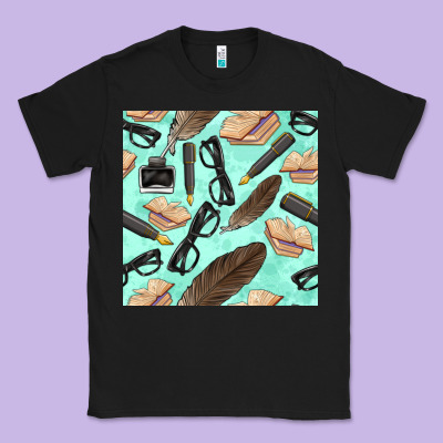 Literature Seamless Pattern Classic Tee Designed By Bundleandbundleshop