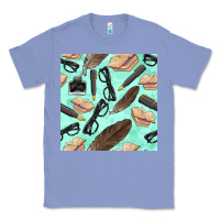 Colony Blue literature seamless pattern Classic Tee - BundleAndBundleShop