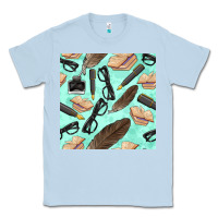 Dusty Blue literature seamless pattern Classic Tee - BundleAndBundleShop