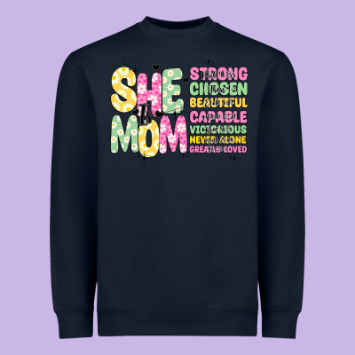 She Is Mom Heavyweight Sweatshirt Designed By Jahusdesignshop
