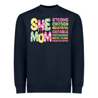 Navy she is mom Heavyweight Sweatshirt - JahusDesignShop